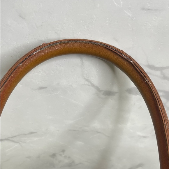 Vtg Dooney & Bourke Tan and Brown Satchel - Picture 9 of 10